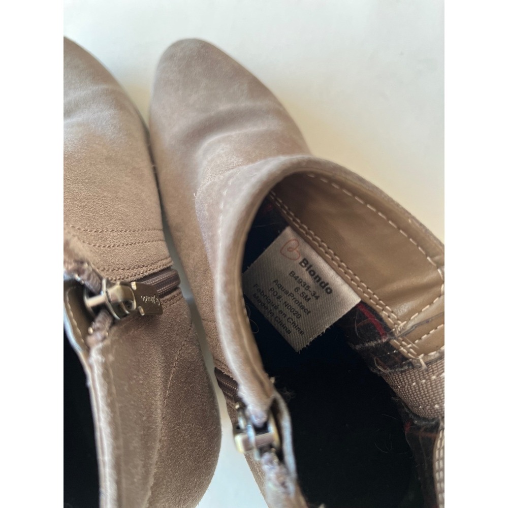 Blondo Suede Ankle Boots Taupe‎ Waterproof Comfort 6.5 Modern Heritage Staple - Picture 11 of 11